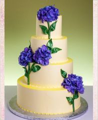 Свадебный торт "Фиолетовая гортензия"