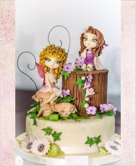 Детский торт "Фея Мама и дочка"