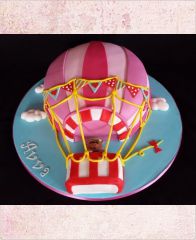 Детский торт "Мишка на воздушном шаре"