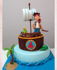 Детский торт "Джек на корабле"
