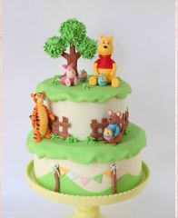 Детский торт "Пятачок и Винни Пух под деревом"