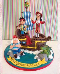 Детский торт "Джек с пиратами Нетландии"