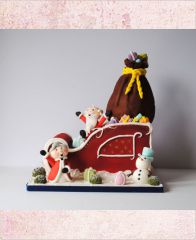 Новогодний торт "Дед Мороз и Бабушка"