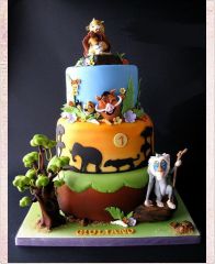 Детский торт "Тимон и Пумба с друзьями"
