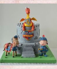 Детский торт "Рыцарь у замка"