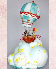 Детский торт "Воздушный шар на облаке"