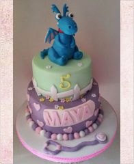 Детский торт "Синий дракон"