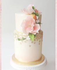 Свадебный торт "Мандарин в цветах"