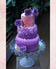 Свадебный торт "Узор с бабочками"
