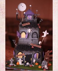 Праздничный торт "Дом Хэллоуин"
