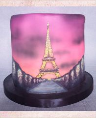Торт "Нарисованный Париж"