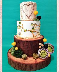 Свадебный торт "Дерево с птичками"
