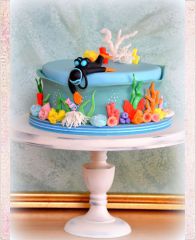 Торт "Знакомство с подводным миром"