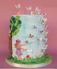 Детский торт "Охота на бабочек"