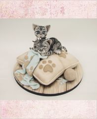 Детский торт "Полосатые котята"
