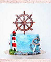 Торт "Штурвал для моряка"