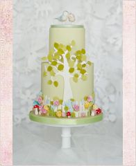 Свадебный торт "Свадебные птички"