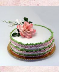 Свадебный торт "Роза пинк"