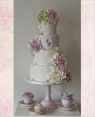 Свадебный торт "Розовая гармония"