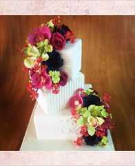 Свадебный торт "Цветочная музыка"