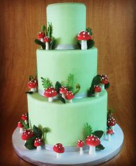 Свадебный торт "Красные мухоморы"