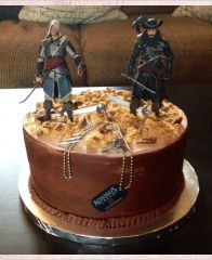 Детский торт  Черный пират Assassin's Creed