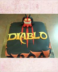 Детский торт "Diablo game"