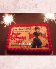 Детский торт "Resident evil главная героиня"