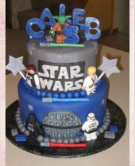 Детский торт "Star Wars Йода с друзьями"