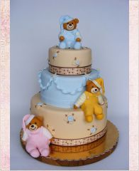 Детский торт "Пижамная вечеринка для мишуток"