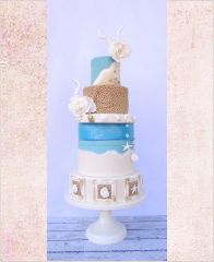 Свадебный торт "Лазурная любовь"