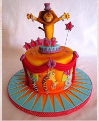 Детский торт "Король Алекс. Мадагаскар"