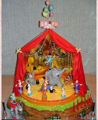 Детский торт "Цирковое представление"