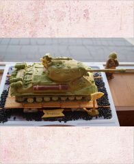 Торт на 23 февраля "Мощный танк. Танки онлайн"