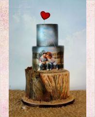 Торт на день Святого Валентина "Поцелуй на завалинке"
