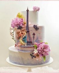 Торт на 14 февраля "Предложение в Париже"