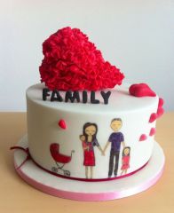 Торт на 14 февраля "Любимая семья"