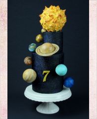 Детский торт "Космос с планетами"