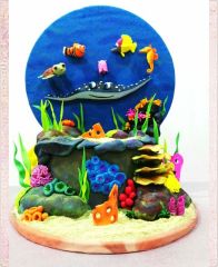 Детский торт "Подводный мир красного моря"
