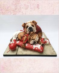 Новогодний торт "Сладкий сон собачек"