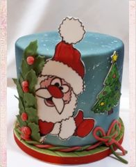 Новогодний торт "Приветливый Санта"