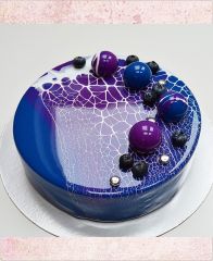 Новогодний торт 2022 "Мрамор и шары"