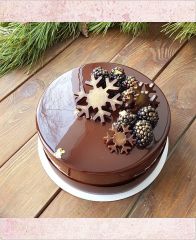 Новогодний торт 2022 "Шоколадный глянец"