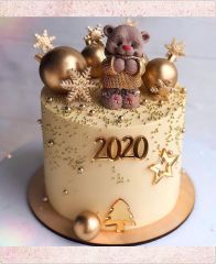 Новогодний торт 2022 "Золотой тортик 2022"