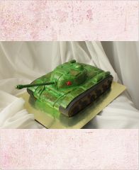 Торт на 23 февраля "Военный танк"